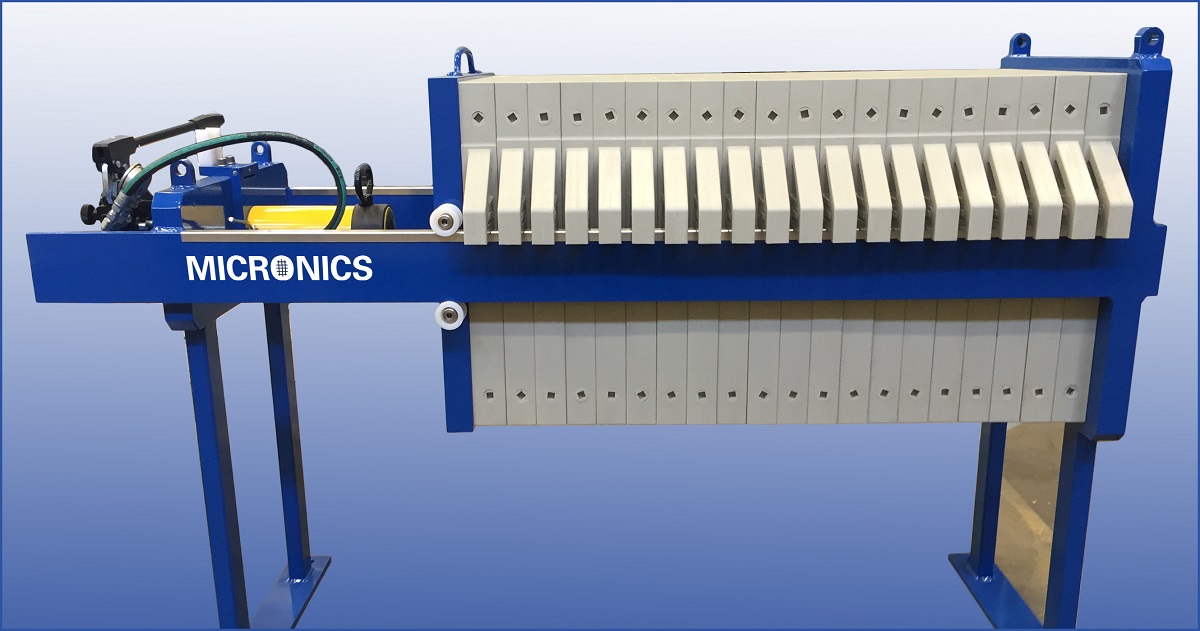Micronics stellt neue manuelle Standard-Filterpressenmodelle mit 630 mm und 470 mm Durchmesser vor